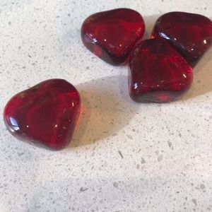 *Free with Purchase* Red glass hearts ♥️